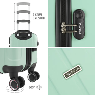 Juego De Trolley Cabina Y Neceser Itaca Havel Menta