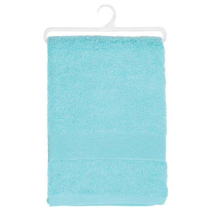 Drap de bain "Essentiel" - coton 450 gr/m² - bleu aqua 100x150 cm