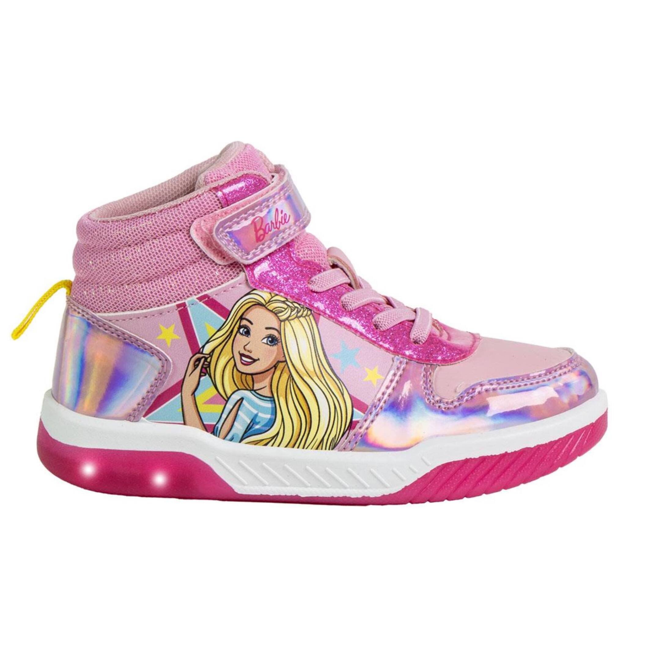 Zapatilla deportiva infantil suela ligera con luces "Barbie"