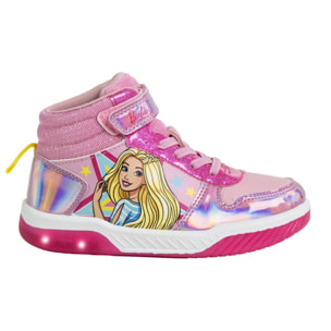Zapatilla deportiva infantil suela ligera con luces "Barbie"