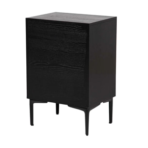 Mesita De Noche 3 Cajones Mdf Metal 46x35x70 Cm