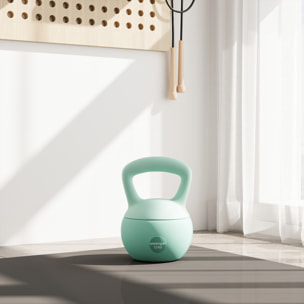 Pesa Rusa 12 kg, Soft Kettlebell Relleno de Arena Metálica y Mango Antideslizante, para Entrenamiento Culturismo en Casa, Gimnasio, Verde