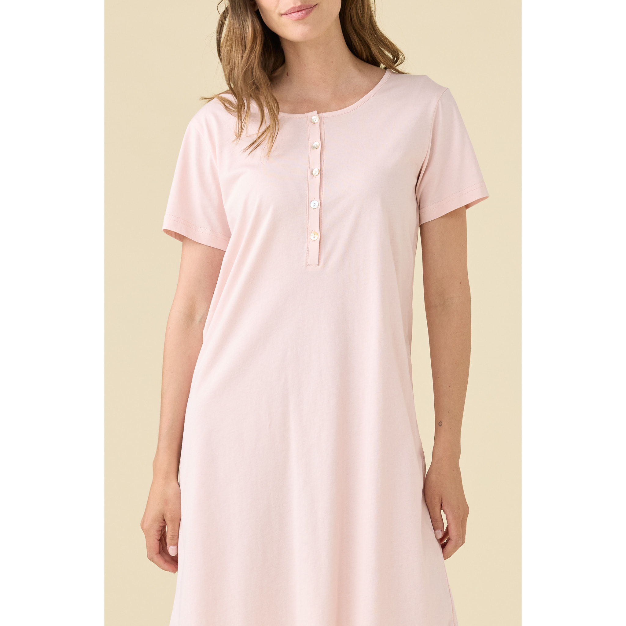 Camicia da notte donna estiva in cotone articolo essential. Noidinotte