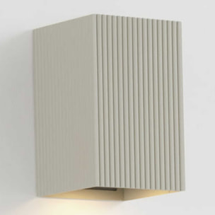 LUNE Applique carré gris cannelée