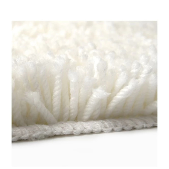 Tapis de bain rond Microfibre HIGHLAND ?60cm Blanc Spirella