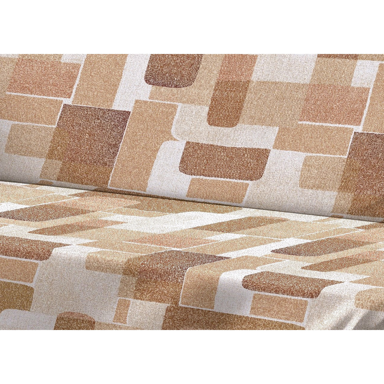 Telo Arredo Copritutto Grand Foulard Copridivano Copriletto 100% Cotone Disegno Brick Arancione