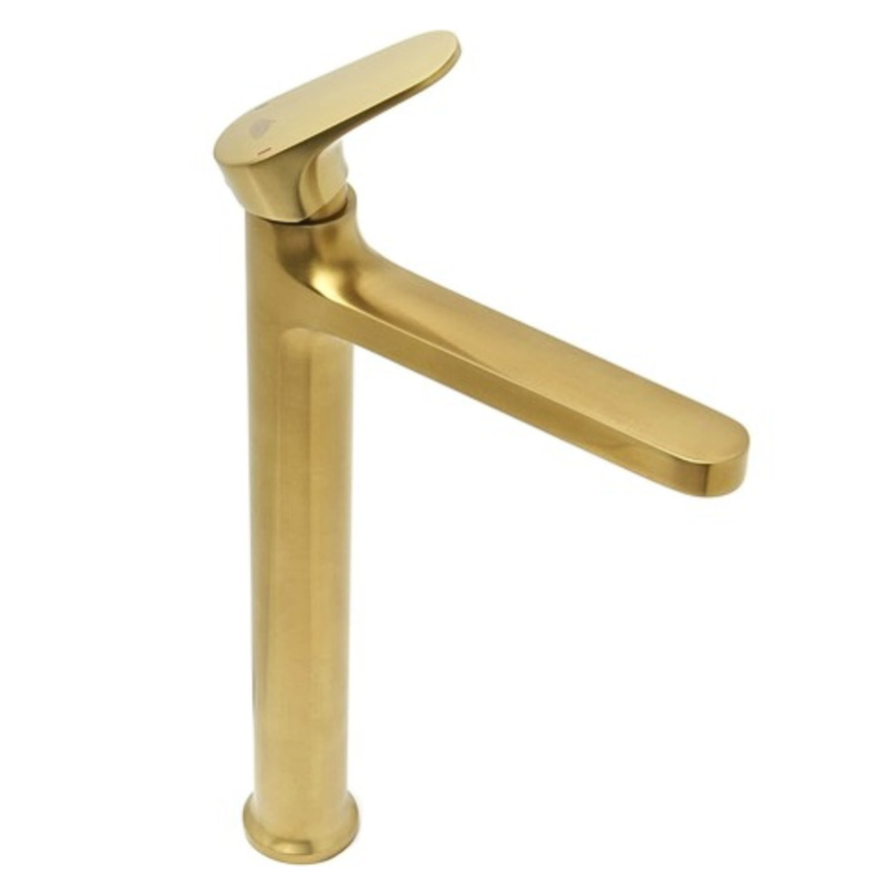 DARK mitigeur lavabo XL, or brossé + Ceramia PixL 36x12,5 cm vasque à poser, sans trop-plein, blanc brillant (SAT285PBZCEPX3636)