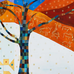 Affiche deco voyage en namibie Affiche + cadre en bois - Chêne