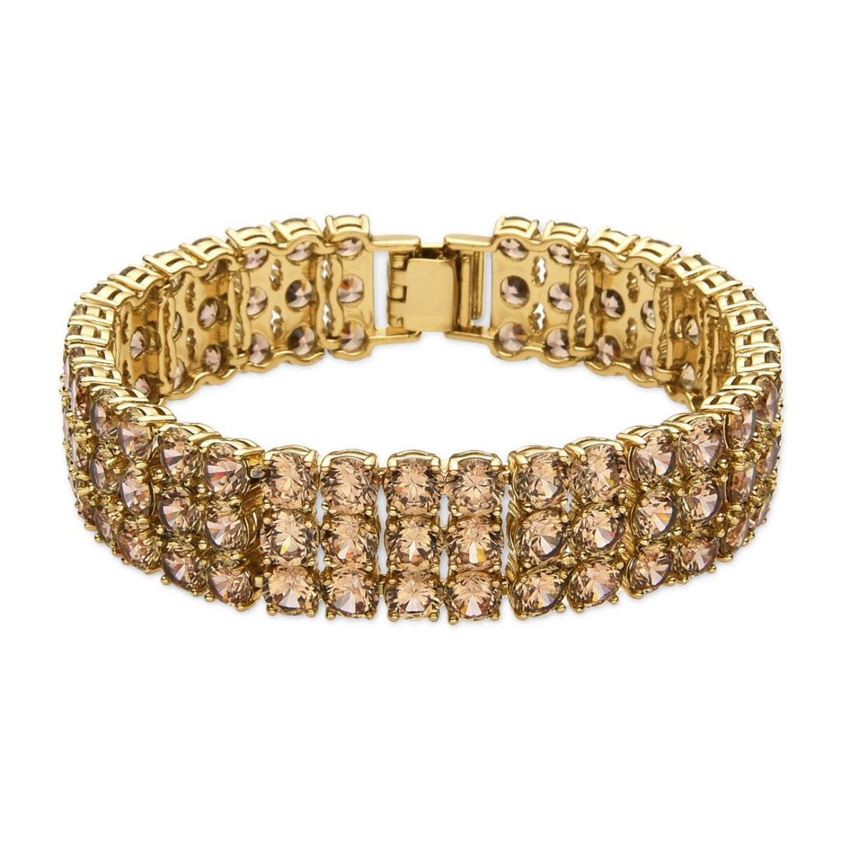 Pulsera con Circonita Brillante acabado oro 18k