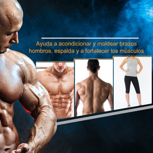 Juego de Mancuernas de 10kg con Barra de Conexión Metálica y Cabeza Hexagonal Juego de Pesas 20kg Total para Entrenamiento en Casa Gimnasio Oficina Negro y Plata