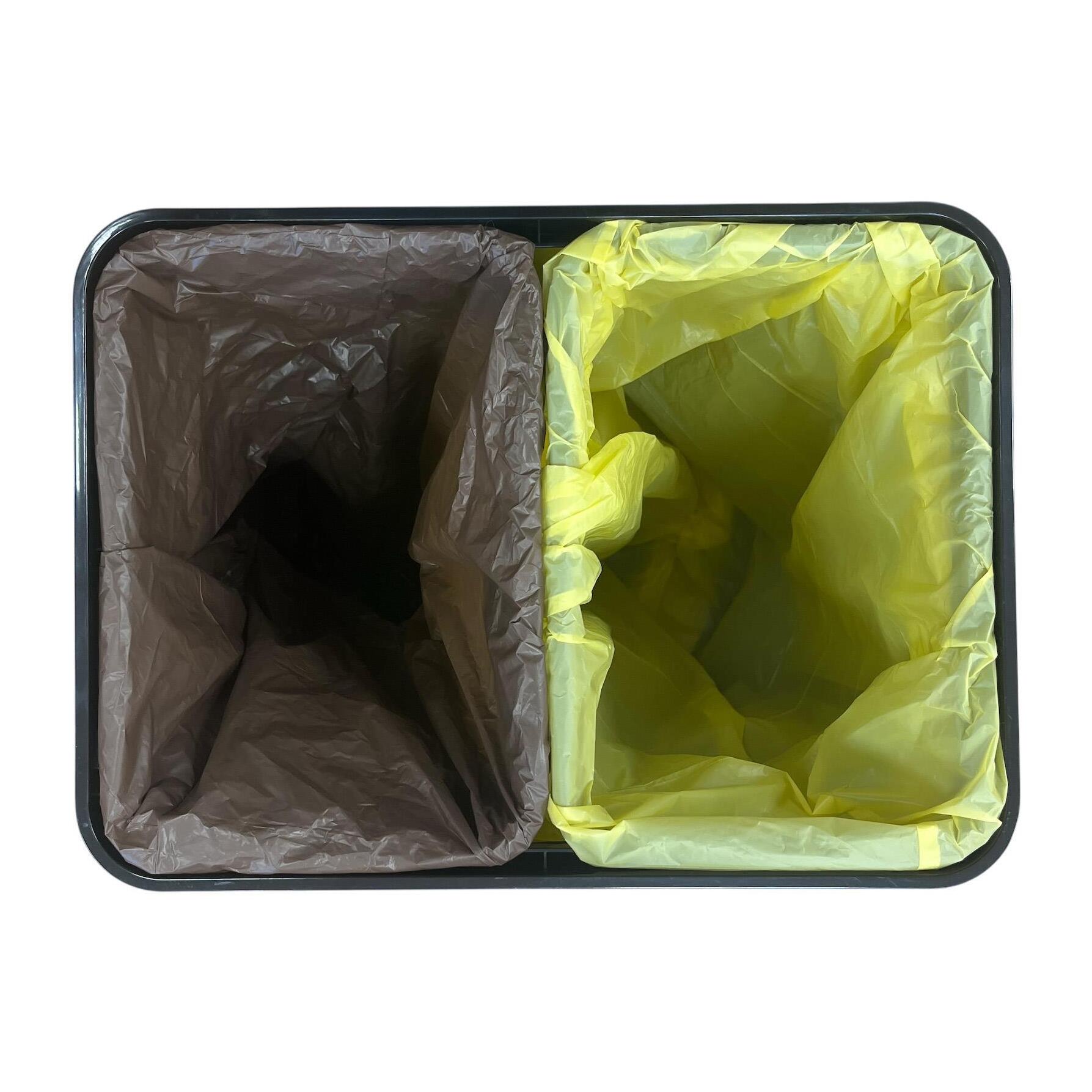 Well home - cubo de basura inteligente con apertura automática y contacto manual 30l, 35,5x26x60cm color negro.