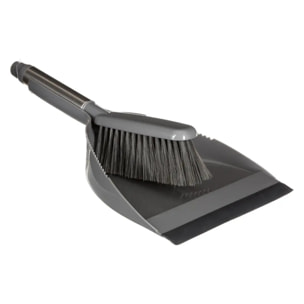Ensemble pelle/balayette "Silver & Clean" gris