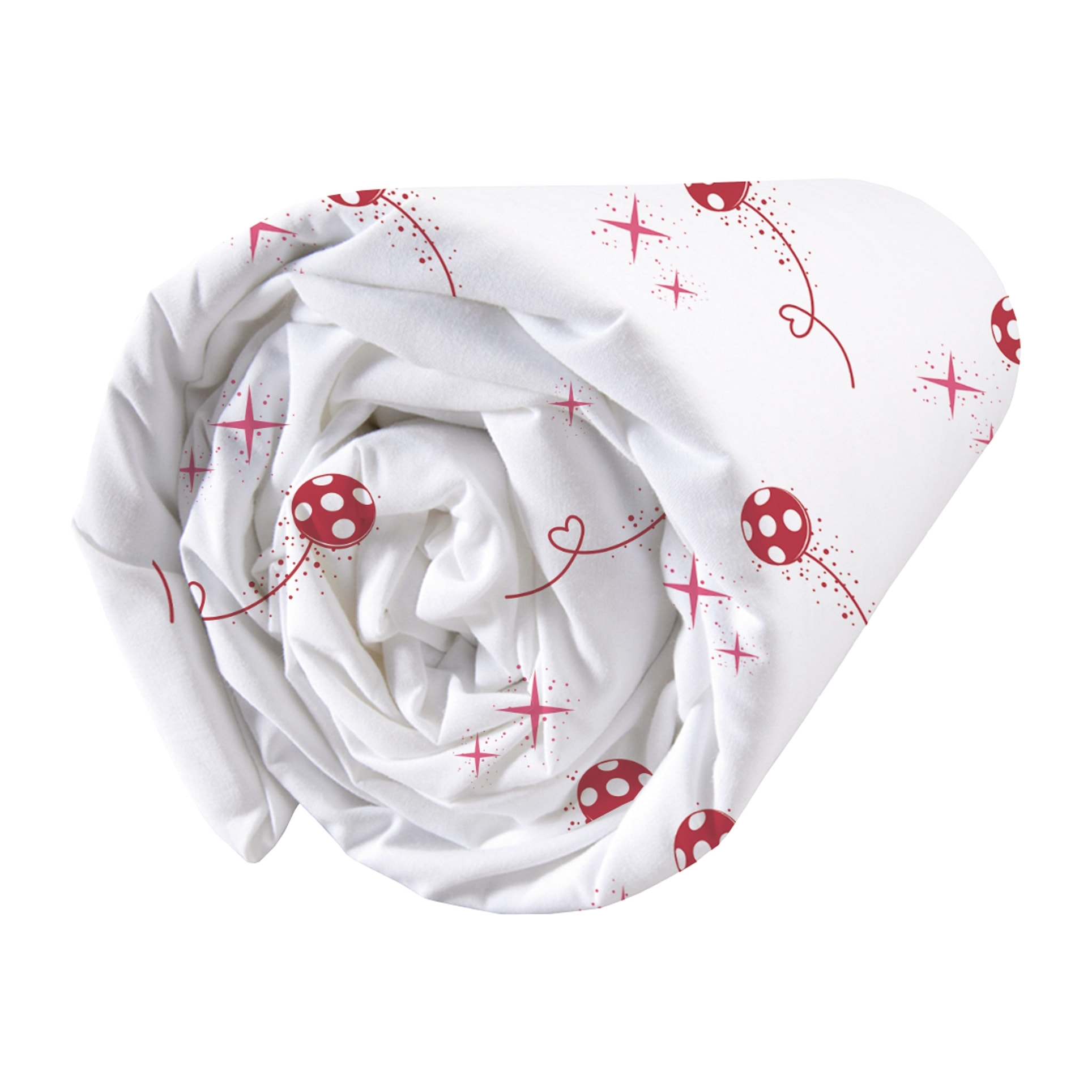 Drap-housse imprimé 100% coton MIRACULOUS LADYBUG