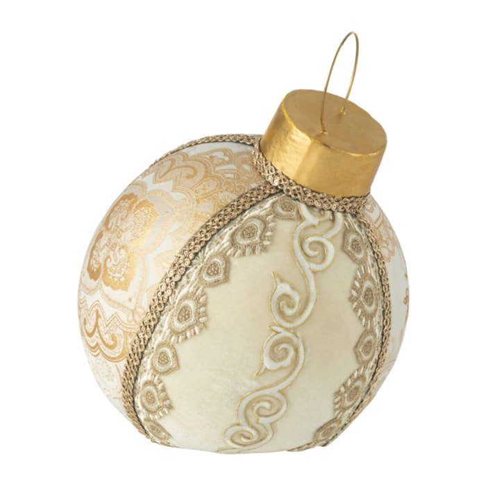 J-Line décoration boule Motifs - polyfoam/textile - or - medium