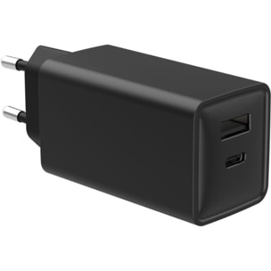 Chargeur ordinateur portable ESSENTIELB 65W USB-A + USB-C + cable USB-C 2M Noir