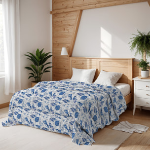 TRAPUNTA BASIC INVERNALE STAMPATA MATRIMONIALE, FOGLIE