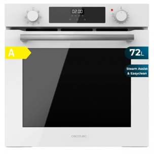 Horno Multifunción Integrable 60cm Bolero Hexa M226000 Glass White A. 2800W, 72L