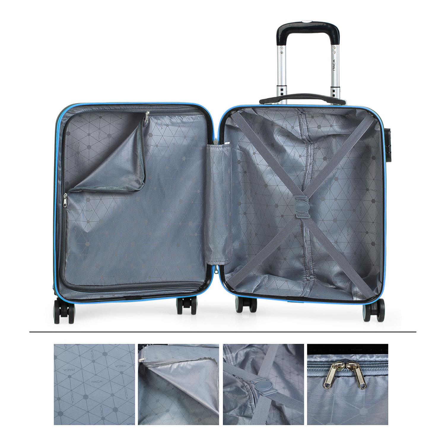 Maleta Itaca Elba Set De 2 Unidades Azul/Azul