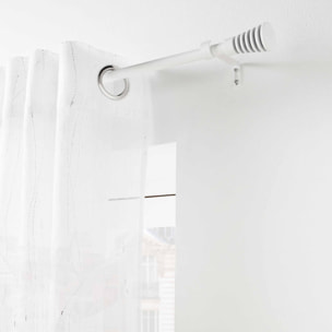 Tringle extensible en en kit avec embout évasé - Blanc