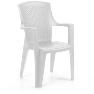 Pack 4 sillas de exterior Pacific Blanco