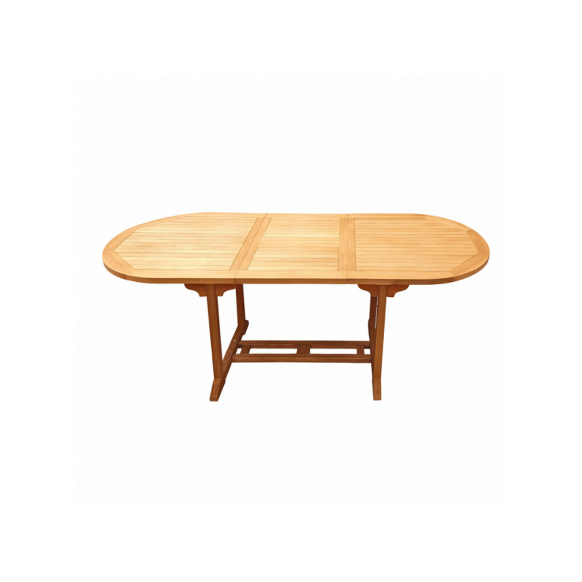 Table de jardin ovale extensible 180 à 240 cm bois de teck massif - TECKIA