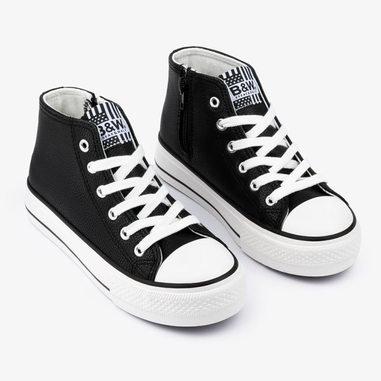 Zapatillas Altas en Negro con Plataforma