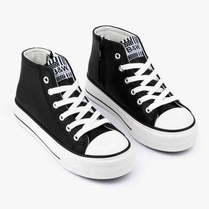Zapatillas Altas en Negro con Plataforma