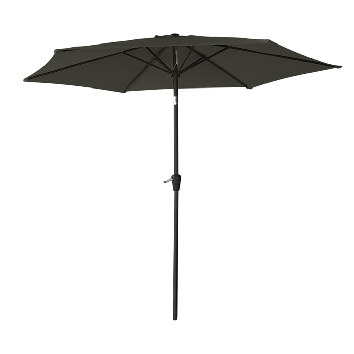 Parasol droit HAPUNA rond - Gris