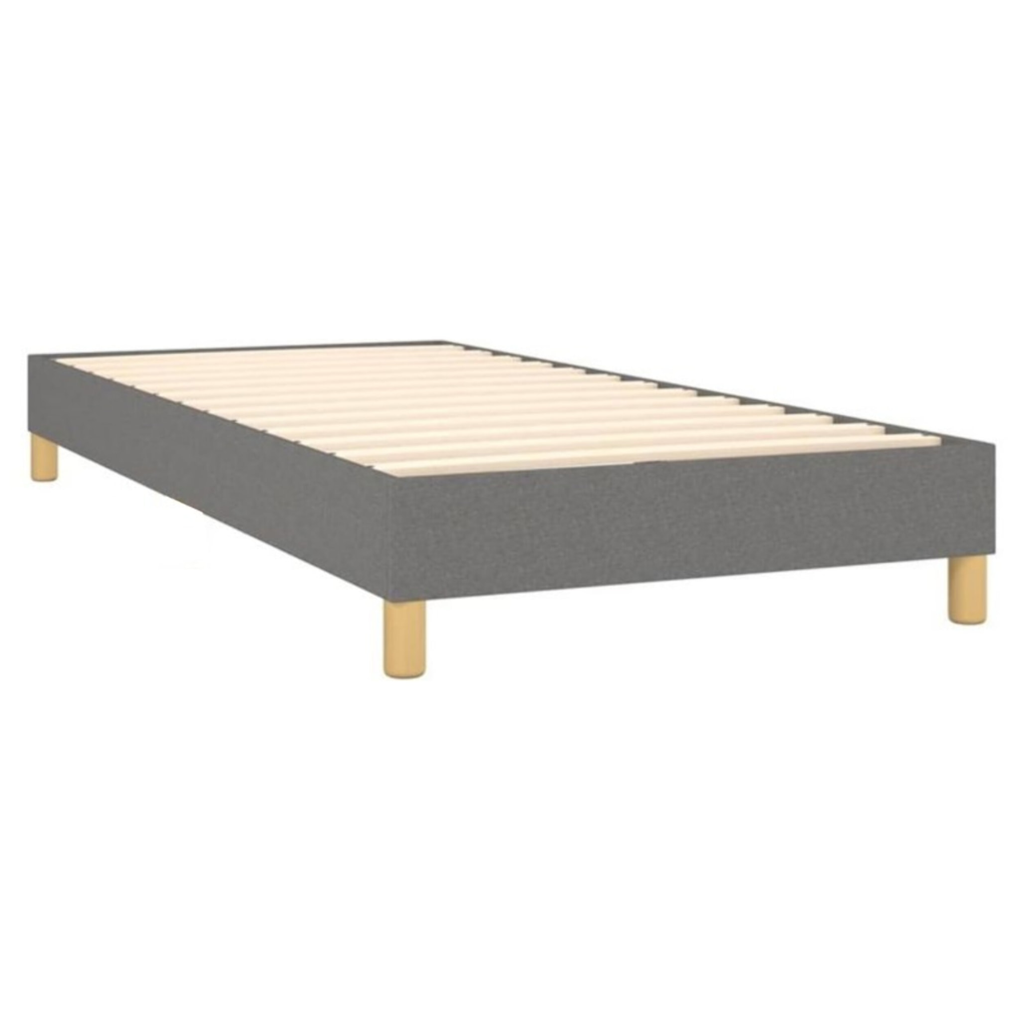 Ensemble matelas Cosmos & sommier déco| Mémoire de forme et ressorts ensachés | Cadre à lattes | Tissu | Gris Clair