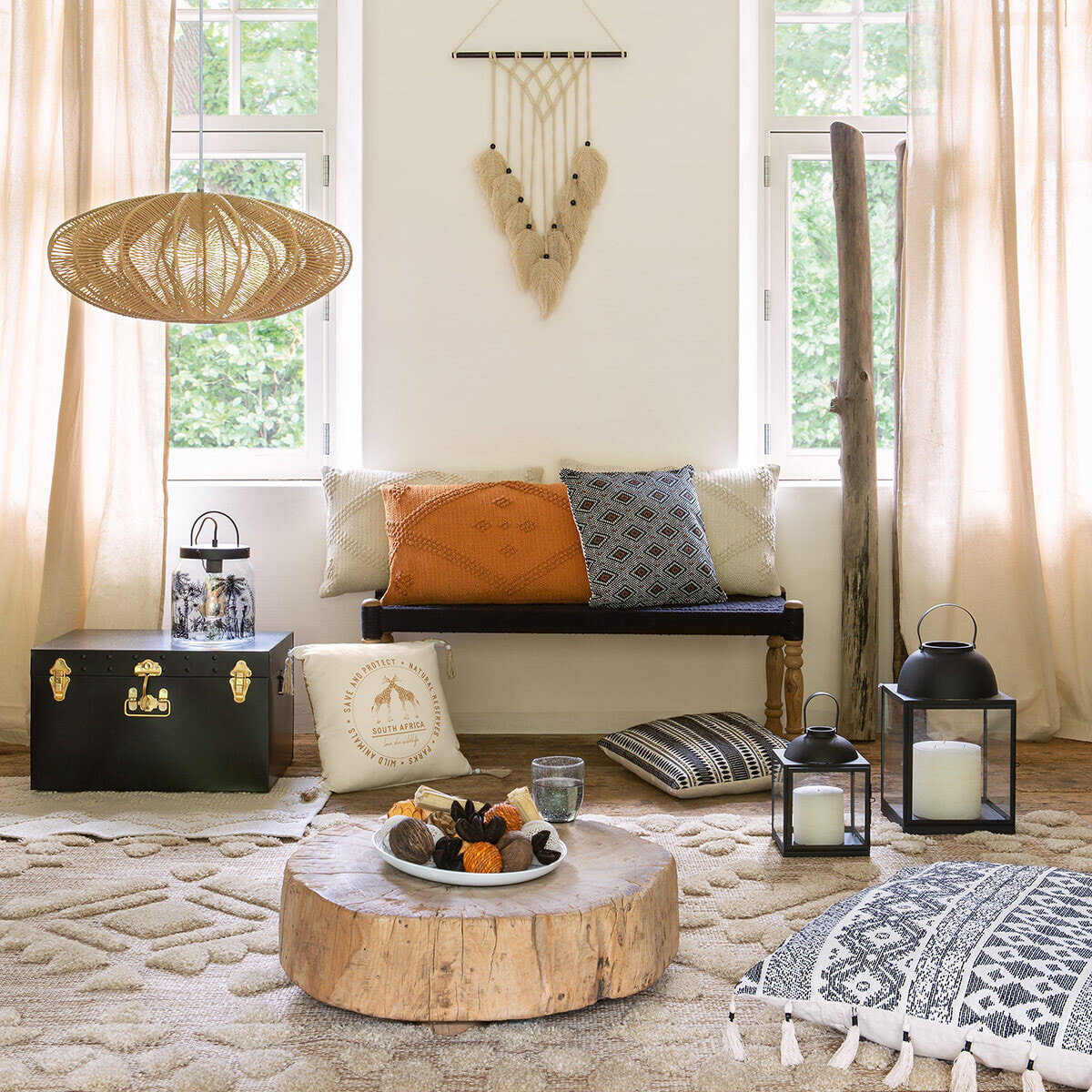 Coussin "Safari" beige 38x58cm