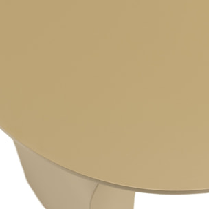 AGATHE - Table d'appoint ronde en bois laqué taupe D40cm