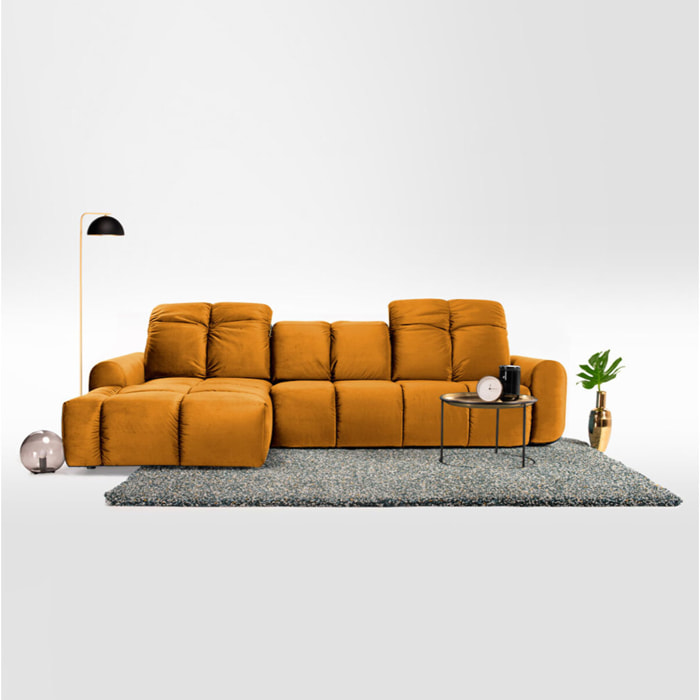 Canapé Velours Angle gauche Anacapri - 3 Places