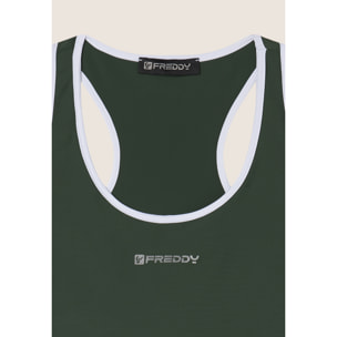 Reggiseno Sportivo con Supporto Medio e bordature a contrasto