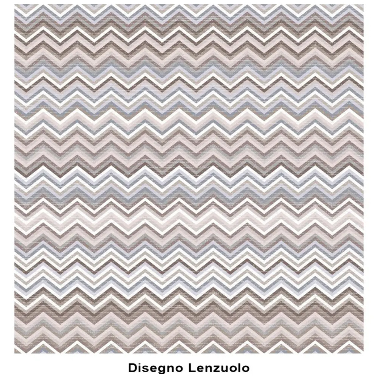 Lenzuolo superiore BAIA BEIGE 100% Cotone e Made in Italy Zig Zag Moderno