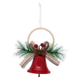 Sujet forme et grelot assorti rouge blanc