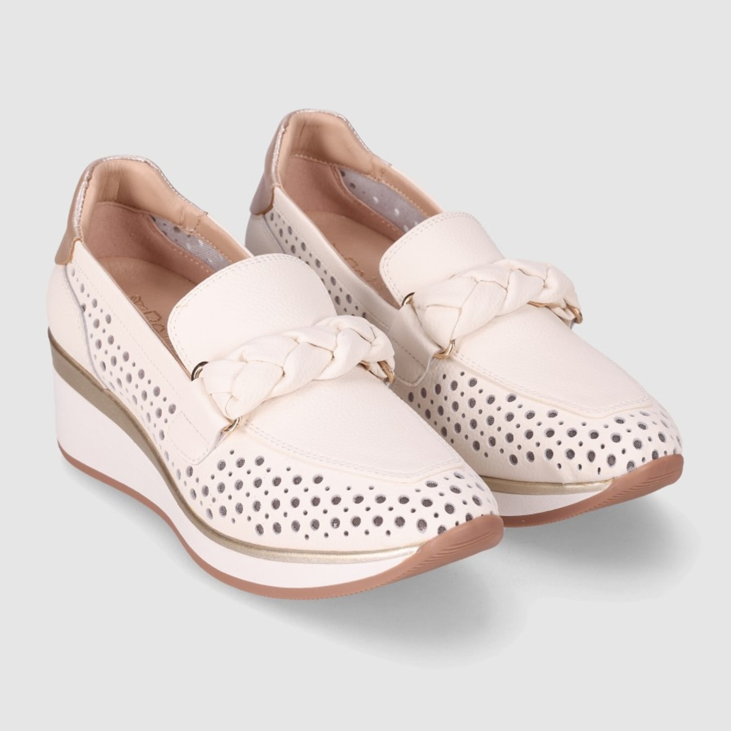 Zapatos de Piel - Hielo - Tacón: 5 cm