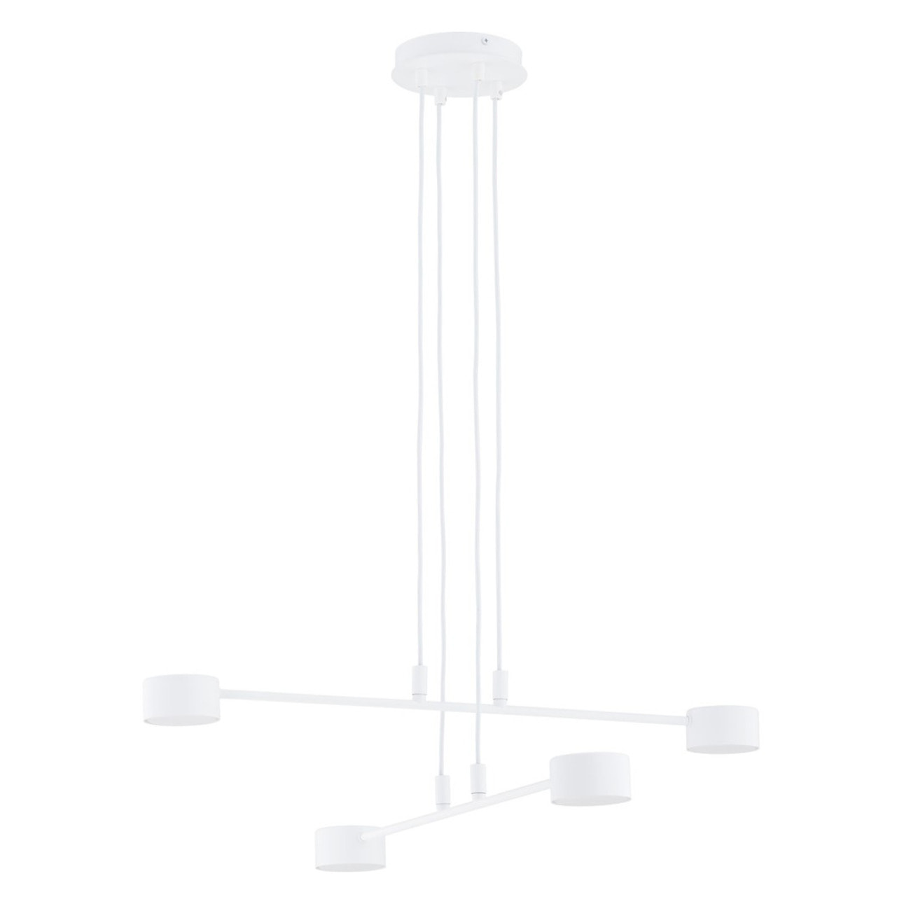 Lampada a sospensione Modus in acciaio bianco