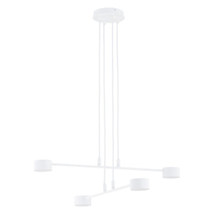 Lampada a sospensione Modus in acciaio bianco