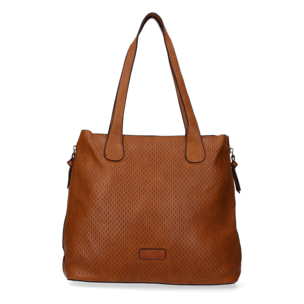 Bolso de hombro para mujer con dos piezas, compartimento principal con cremallera