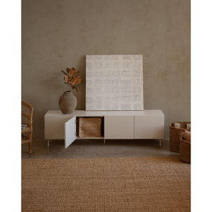 Mueble TV lacado en tono arena en varias medidas