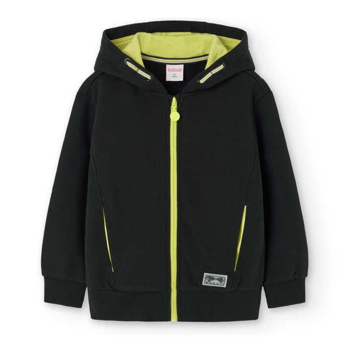 Chaqueta felpa con capucha de niño -BCI