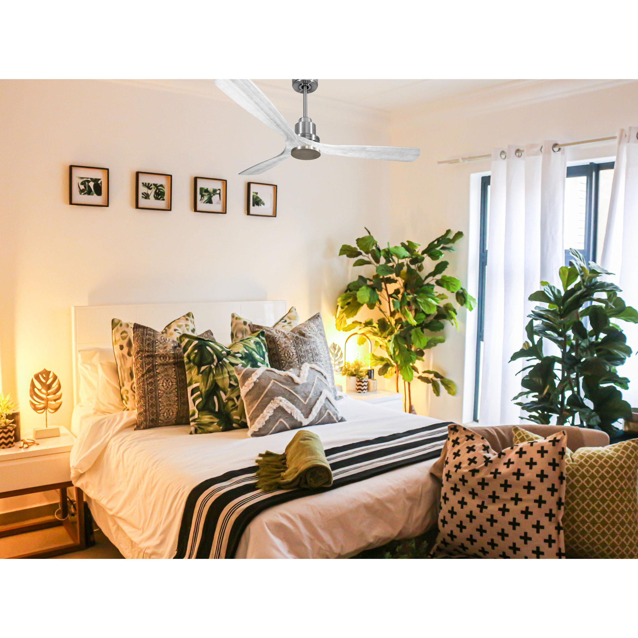 Ventilador de techo Wifi Motor DC Mando a Distancia Hypersilence Memoria MadeiraD166C0466982 PURLINE