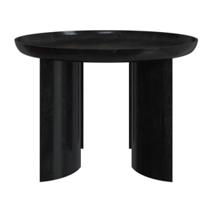 Table basse ronde noire en bois de manguier D60 cm - Blake
