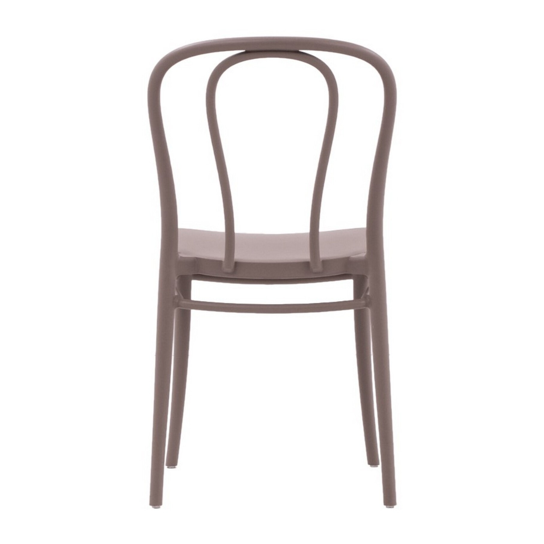 Set di 2 sedie BRISTOL in polipropilene tortora, impilabili