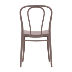 Set di 2 sedie BRISTOL in polipropilene tortora, impilabili