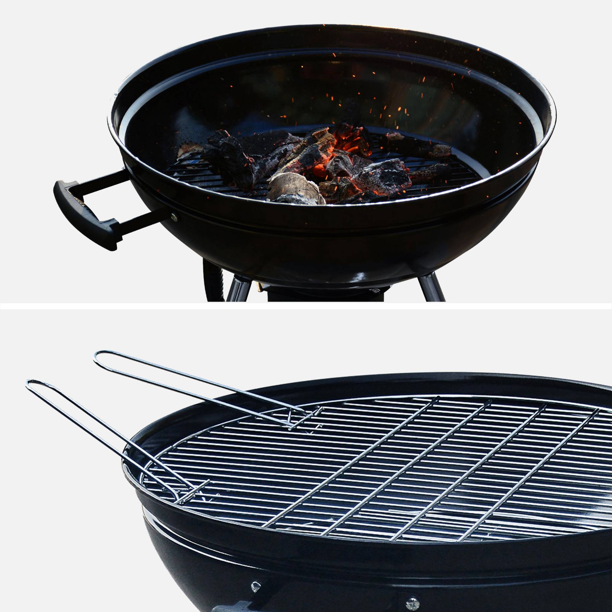 Barbecue charbon de bois Georges + mallette d'ustensiles 18 accessoires