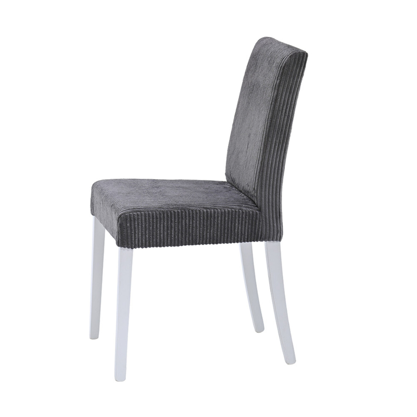 Gemma - lot de 2 chaises - en velours côtelé - Gris