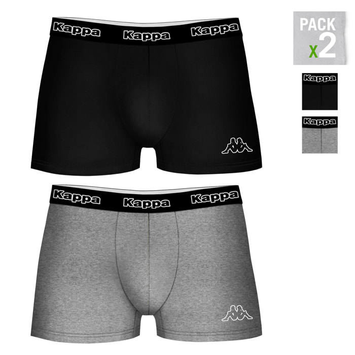 Pack 2 calzoncillos Kappa en color negro y gris para hombre