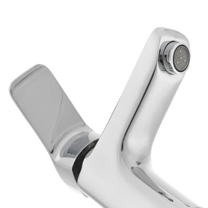 Optima Cube Way mitigeur de lavabo sur pied sans vidage, taille M, chrome (CU271M)