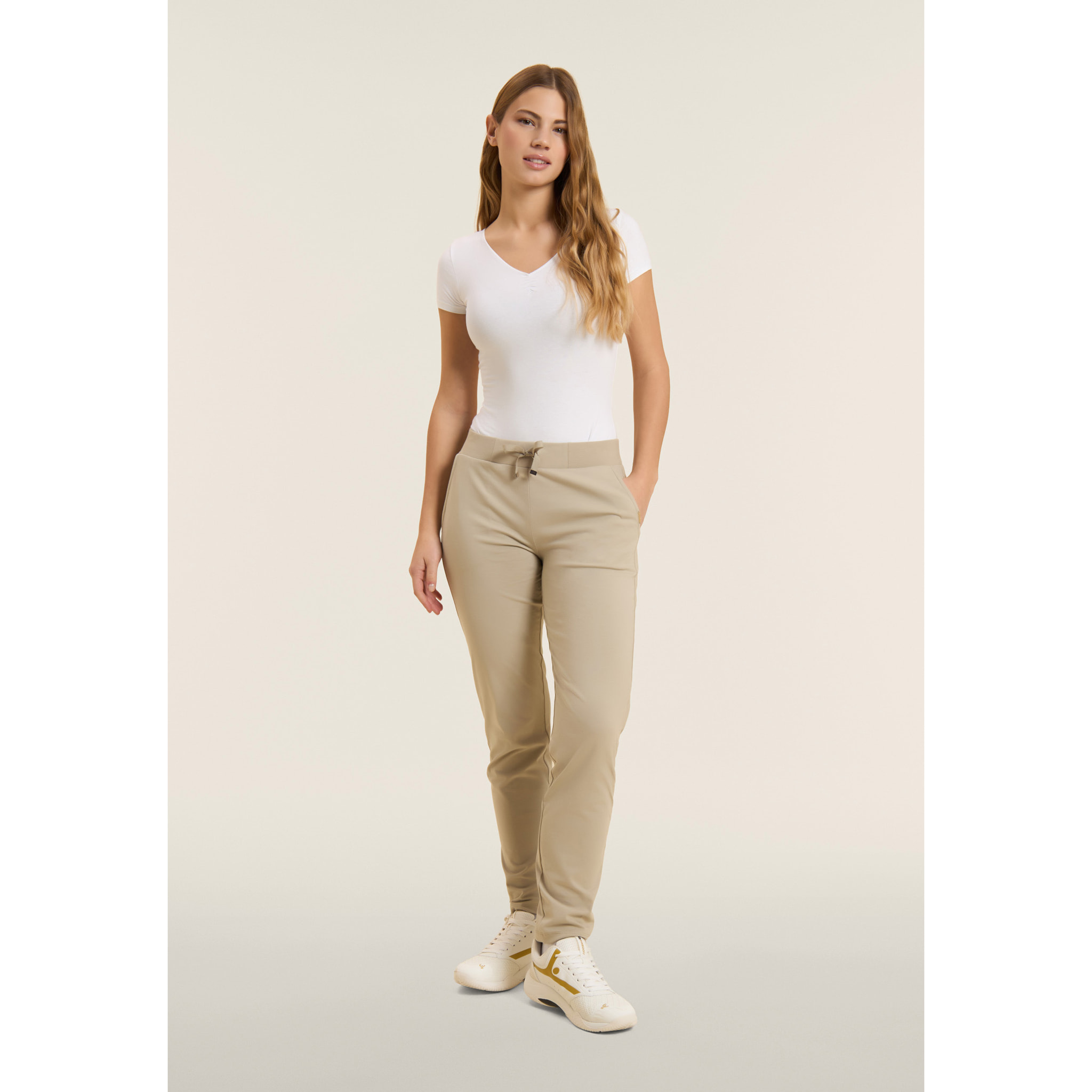 Pantaloni sportivi gamba dritta con coulisse e tasche